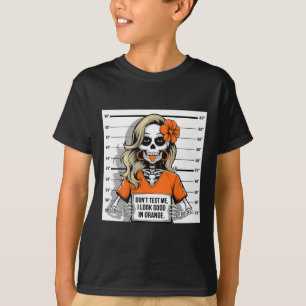 Camiseta Pruébame Me veo bien en esqueleto de Halloween nar