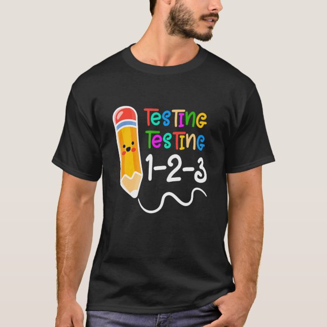 Camiseta Pruebas 123 Test Day Teacher (Anverso)