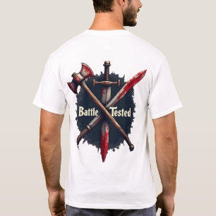 Camiseta Pruebas de batalla - Diseño de arte de guerreros d