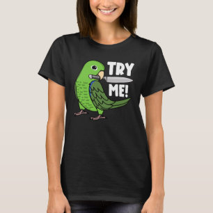 Camiseta Pruebe mi loro con Knife I Green Parrotlet