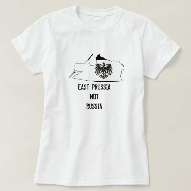 Camiseta Prusia del este no Rusia (mujeres) (Diseño del anverso)