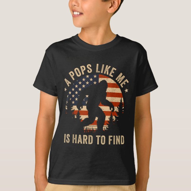 Camiseta Ps Like Me Is Hard To Find Bigfoot Usa Flag Funny  (Anverso)