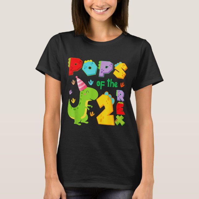 Camiseta Ps Of The Two Rex 2nd Birthday Boy Dinosaur T-rex  (Anverso)