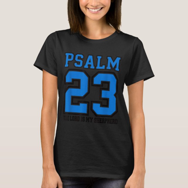 Camiseta Psalm 23 The Lord Is My Shepherd Funny Christian T (Anverso)