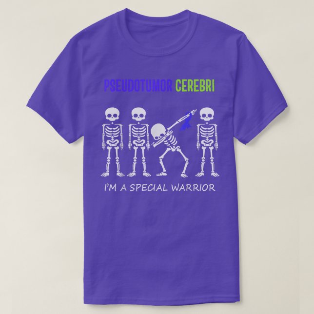 Camiseta Pseudotumor Cerebri Shirt Dabbing Skeleton Especia (Diseño del anverso)