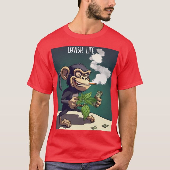 camiseta psico mono lujosa  (Anverso)