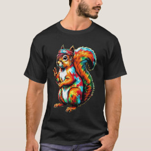 Camiseta Psicodelia ardilla Vida salvaje Psicodélica