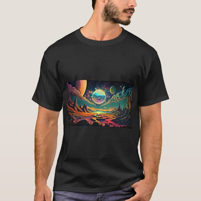 Camiseta Psicodelia espacial (Anverso)
