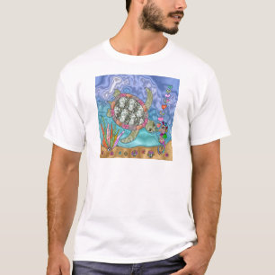 Camiseta Psicodelia Mar Turtle Seahorse Art