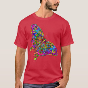 Camiseta Psicodelia Paisley Rainbow Butterfly