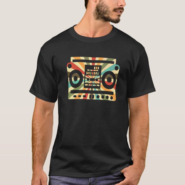 Camiseta Psicodelia Radio Boombox I Love The 80's (Anverso)
