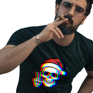 Camiseta Psicodelia RGB Ilusional Trippy Santa Navidades