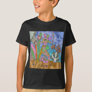 Camiseta Psicodelia Seahorse Sea Turtle Art