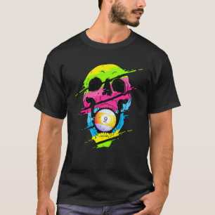 Camiseta Psicodelia Skull Billiards Colorous