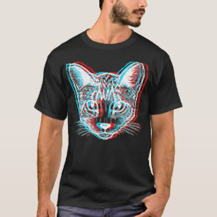 Camiseta Psicodelia Trippy Rave Cat Resumen Vaporwave Gif
