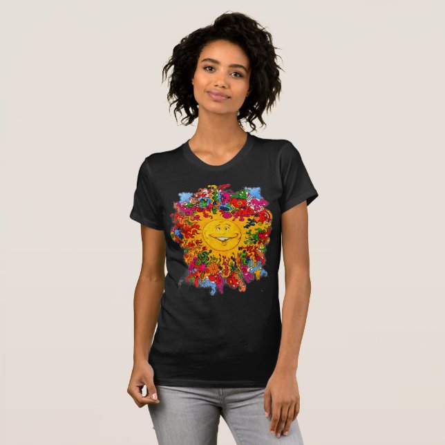 Camiseta Psicodelic Happy Sun (Anverso completo)