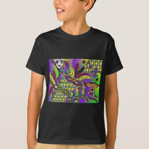 Camiseta Psicodelic Mardi Gras Feather Mask Gifts Appartal