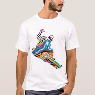 Camiseta Psicodelic-Zebra-Snowboarder