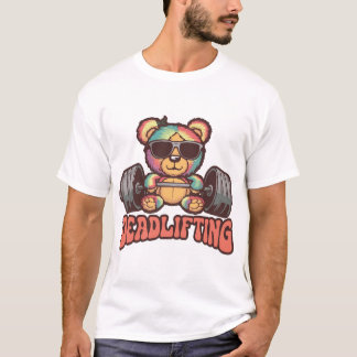 Camiseta Psicodélica de Diseño de Oso de Levantami