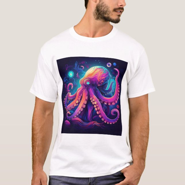Camiseta psicodélica Octopus (Anverso)