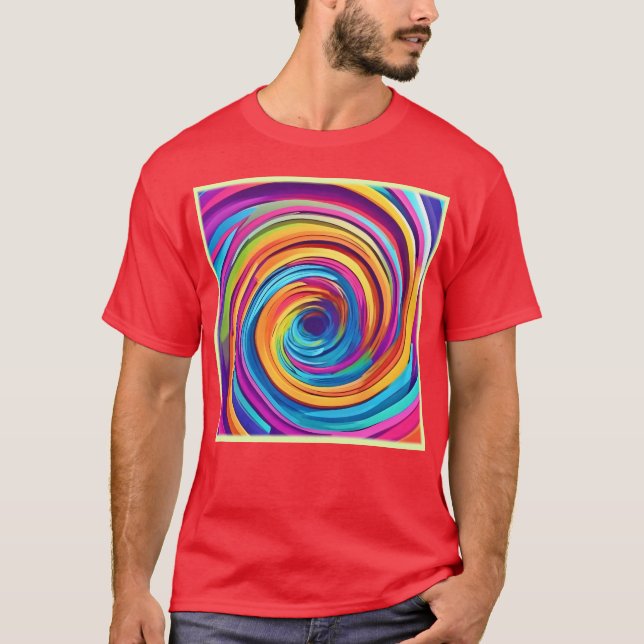 Camiseta Psicodélico giro de los cascos arcoiris (Anverso)