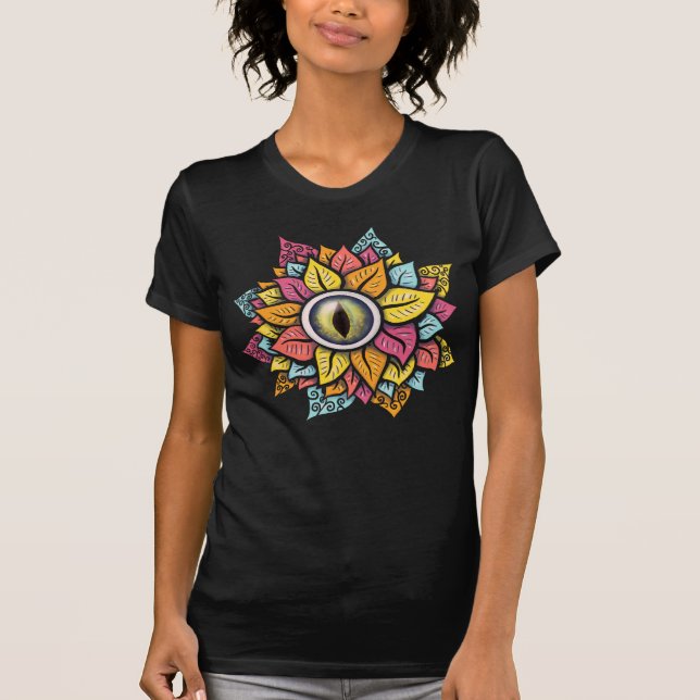 Camiseta Psicodélico Spooky Flower Colorous (Anverso)