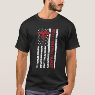 Camiseta Psicología Bandera de EE. UU. Psicólogo Salud Ment