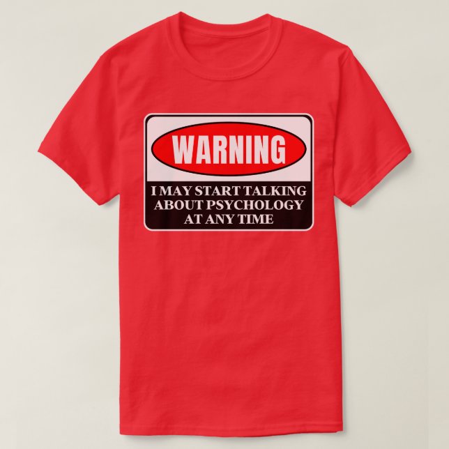 Camiseta Psicología de advertencia 2 (Diseño del anverso)