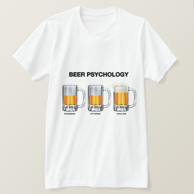 Camiseta Psicología de las Cervezas (Anverso del diseño)