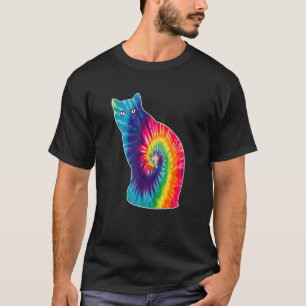 Camiseta Psicología del tinte de la espiral del gato