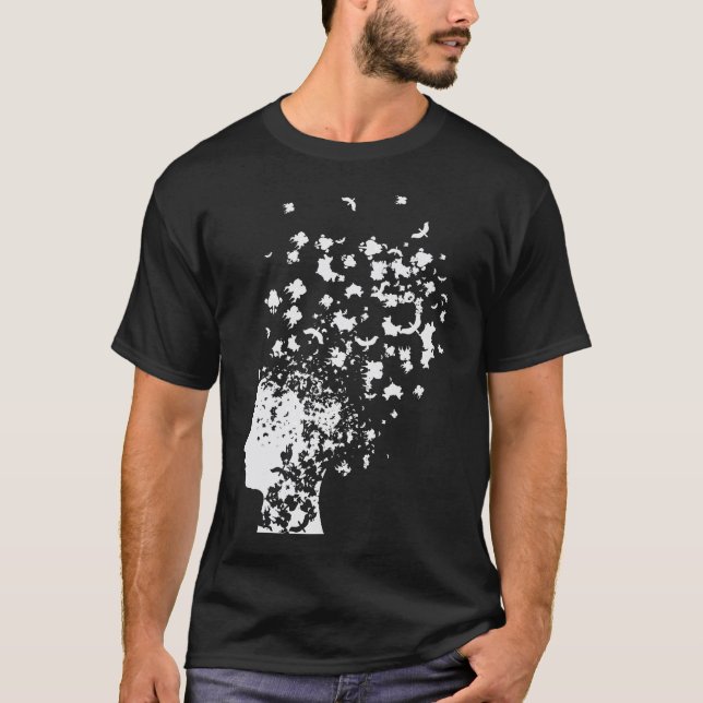 Camiseta Psicología Rorschach tarjeta mente prueba de tinta (Anverso)