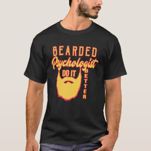 Camiseta Psicólogo barbudo lo hace mejor Cuidados de profes