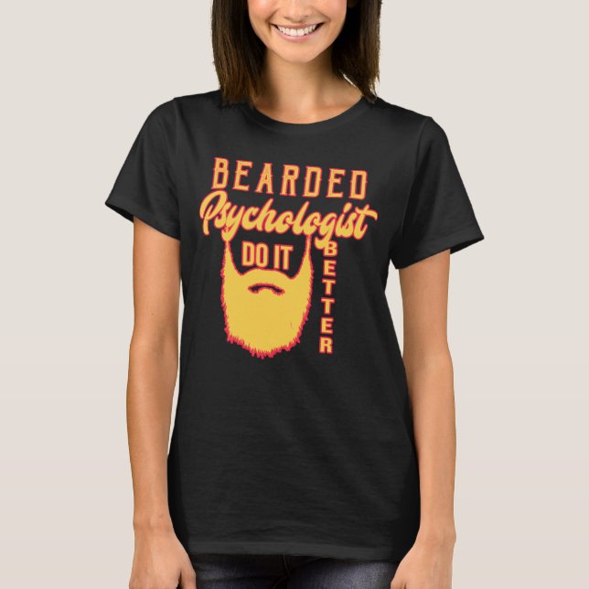 Camiseta Psicólogo barbudo lo hace mejor Cuidados de profes (Anverso)