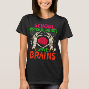 Camiseta Psicólogo Escolar Amor Brasileño Vestuario Hallowe