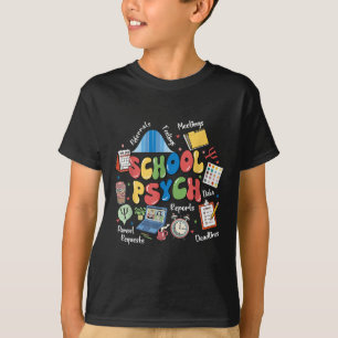Camiseta Psicólogo Escolar Apreciación Salud Mental Concien