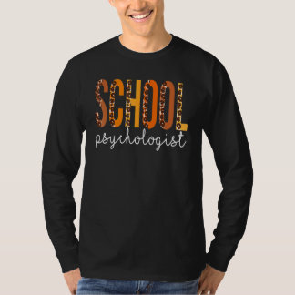 Camiseta Psicólogo Escolar Leopardo Lindo Otoño Acción de G