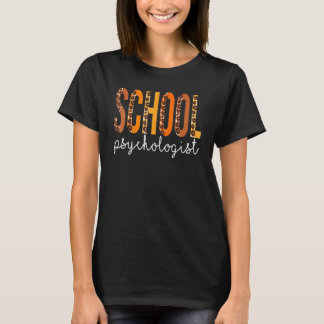 Camiseta Psicólogo Escolar Leopardo Lindo Otoño Acción de G