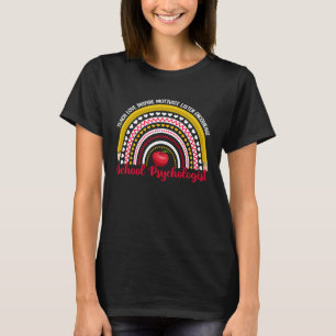 Camiseta Psicólogo escolar Rainbow Psychology Teacher Gra