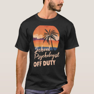 Camiseta Psicólogo escolar sin servicio Vintage Beach Sun d