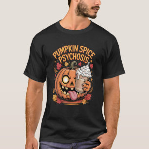 Camiseta Psicosis de la Especia de Calabaza Halloween Otoño