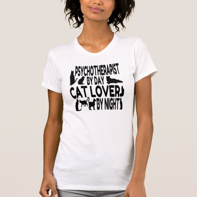 Camiseta Psicoterapeuta Cat Lover (Anverso)
