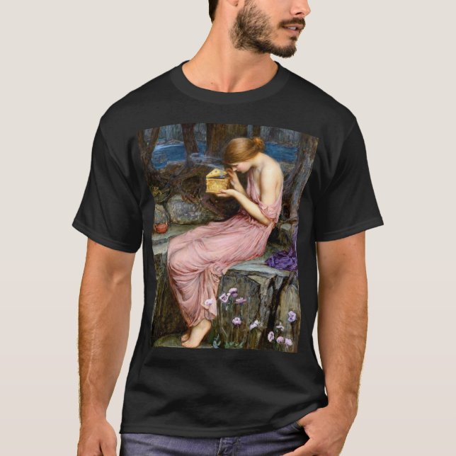 Camiseta Psique abre el arte de la casa acuática Golden Box (Anverso)