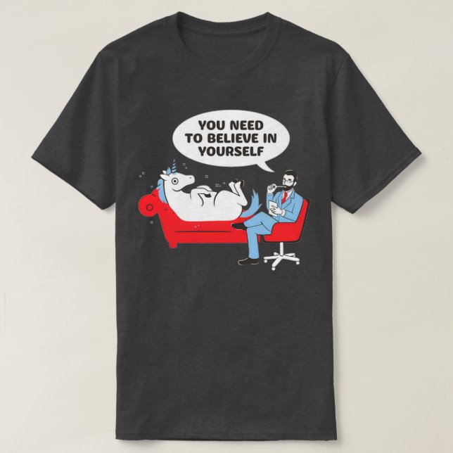 Camiseta Psiquiatría de Unicornio (Diseño del anverso)