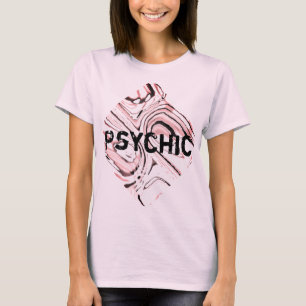 Camiseta "Psíquico" sobre diseño de arte abstracto rosado n