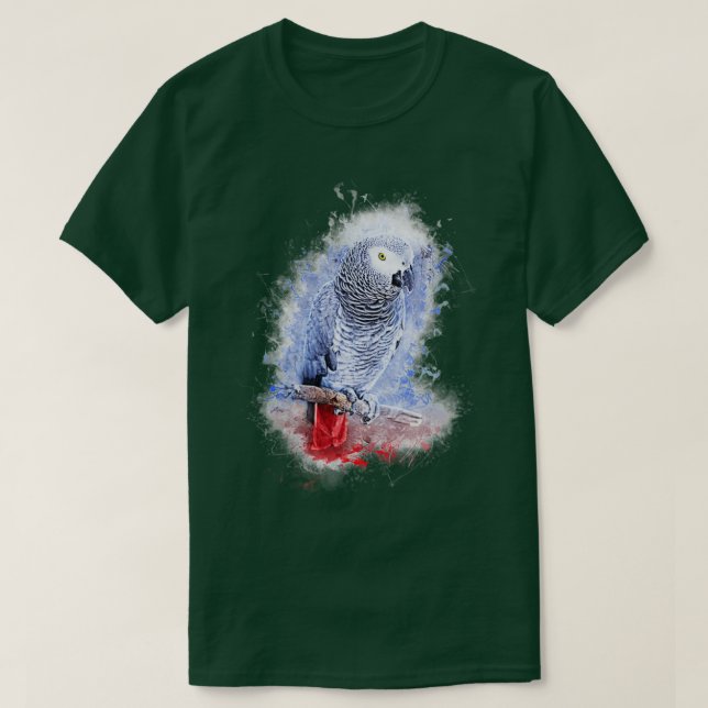 Camiseta Psittacus erithacus (Diseño del anverso)
