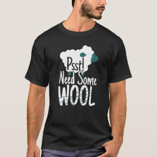 Camiseta Psst Necesito Algunas Lanas Ovejas Tejido De Punto