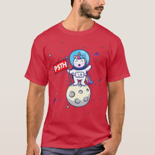 Camiseta PSTH al astronauta de la luna unicornio
