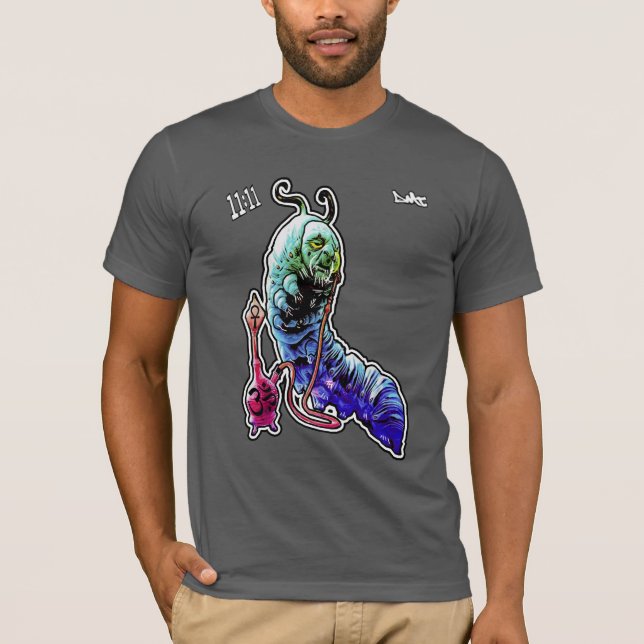 Camiseta psycadelic de Caterpillar que fuma - (Anverso)