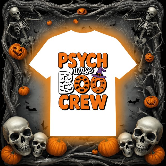 Camiseta Psych Nurse BOO Crew | Halloween RN (Subido por el creador)