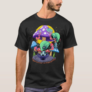 Camiseta Psychedelic Alien Mushroom Nostalgia Groovy Vibe H